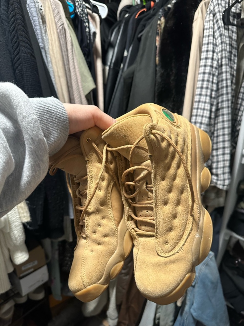 Air Jordan 13 Wheat Suede Sneakers - Tan